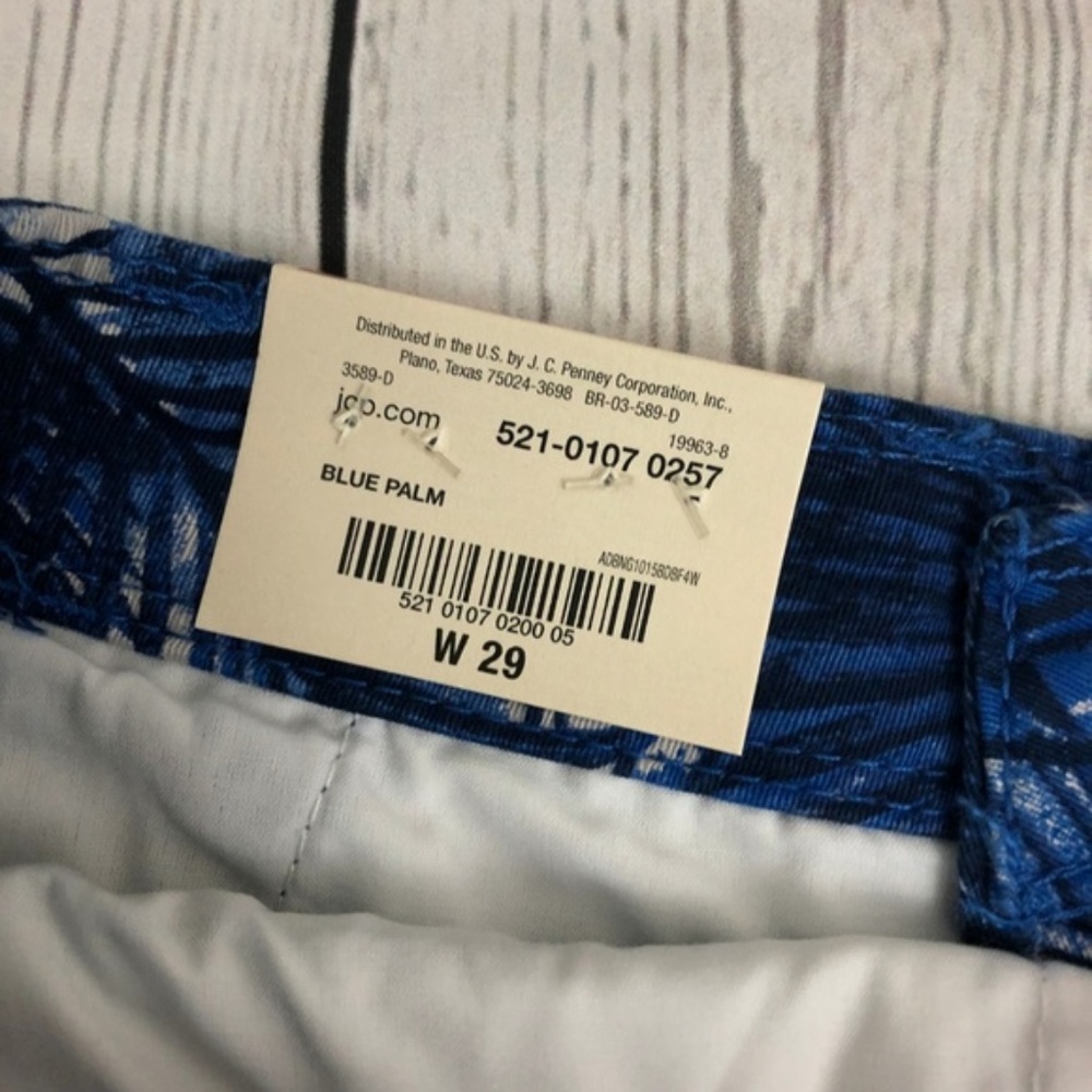 NEW Arizona Blue Palm Print Shorts Mens Sz 29 - Picture 3 of 5